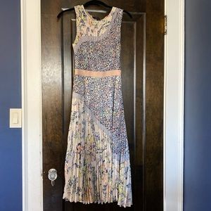 BCBG pleated floral dress size s